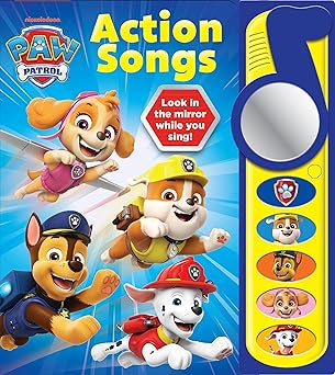 nickelodeon paw patrol action songs mirror sound book pi kids 1st edition pi kids 1503772896, 978-1503772892
