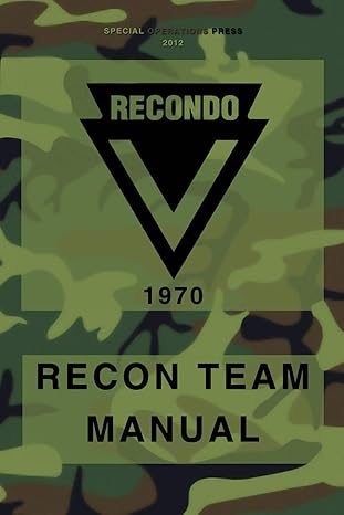 recondo recon team manual vietnam 1970 1st edition us army institute for military assistance ,special