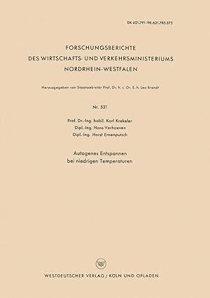 autogenes entspannen bei niedrigen temperaturen 1st edition karl krekeler 3663035328, 978-3663035329