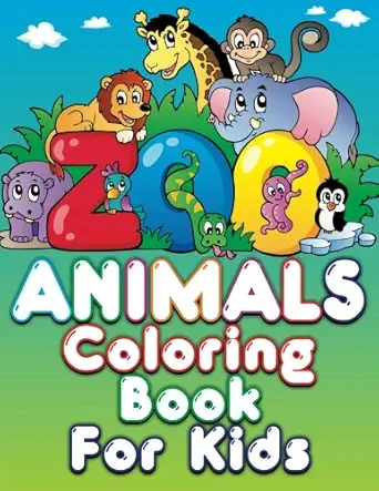 zoo animals coloring book for kids 1st edition lilt kids coloring books 1500679364, 978-1500679361