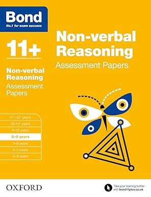 bond 11+ non verbal reasoning assessment papers 8 9 years 1st edition unknown 0192740237, 978-0192740236