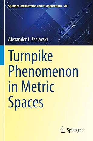 turnpike phenomenon in metric spaces 1st edition alexander j zaslavski 3031272102, 978-3031272103
