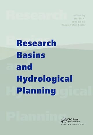 research basins and hydrological planning proceedings of the international conference hefei/anhui china 22 31