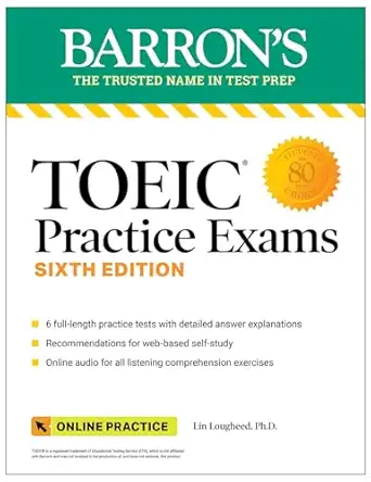 toeic practice exams 6 practice tests + online audio 1st edition barron\\\\\\\'s educational series ,lin