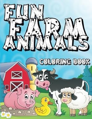 fun farm animals coloring book 1st edition lilt kids coloring books 1500380075, 978-1500380076
