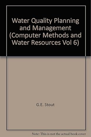computer methods and water resources 1st international conference morocco 1988 volume 6 water quality