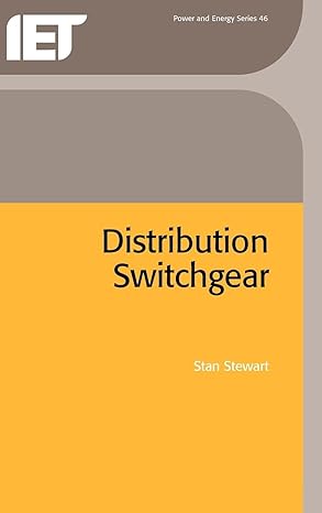 distribution switchgear 1st edition stan stewart 0852961073, 978-0852961070