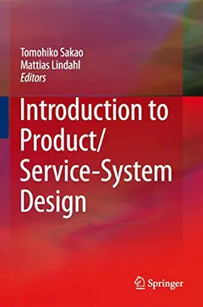 introduction to product/service system design 1st edition sakao 1848829086, 978-1848829084