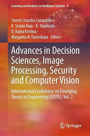 advances in decision sciences image processing security and computer vision international conference on