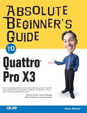 absolute beginners guide to quattro pro x3 1st edition elaine j marmel 0789734265, 978-0789734266