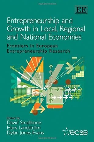 entrepreneurship and growth in local regional and national economies frontiers in european entrepreneurship