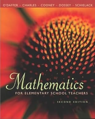 mathematics for elementary school teachers 1st edition phares o\\\\\\\'daffer ,randall charles ,thomas cooney
