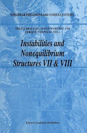 instabilities and nonequilibrium structures vii and viii 1st edition orazio descalzi ,javier marta nez ,e