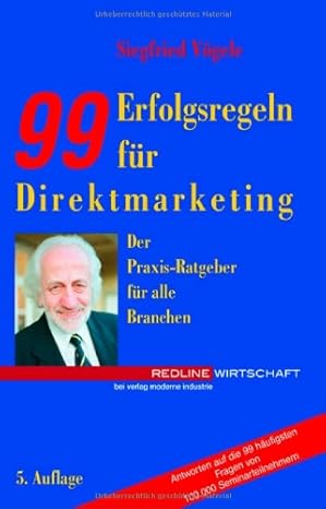neunundneunzig erfolgsregeln fa 1/4r direktmarketing 1st edition siegfried va gele 3478255015, 978-3478255011