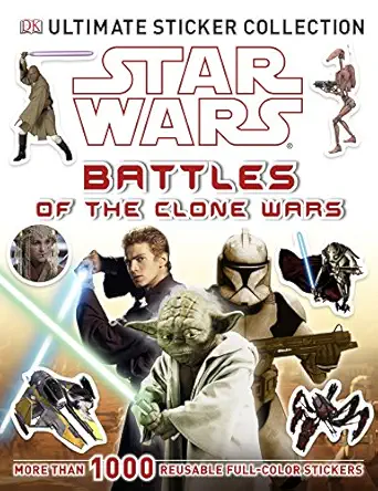 ultimate sticker collection star wars battles of the clone wars 1st edition dk publishing 1465401814,