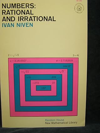 numbers rational and irrational 1st edition ivan niven 0883856018, 978-0883856017
