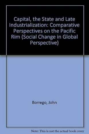 capital the state and late industrialization comparative perspectives on the pacific rim 1st edition john