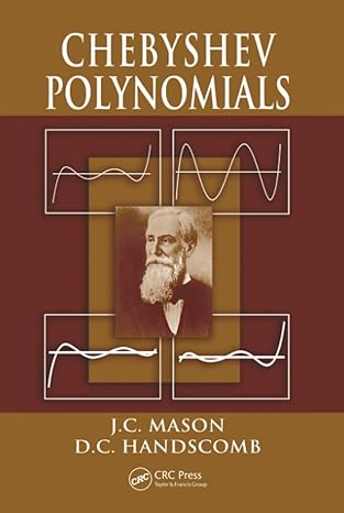 chebyshev polynomials 1st edition david c handscomb ,j c mason 0849303559, 978-0849303555