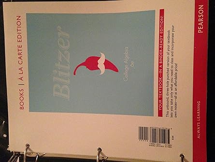 college algebra books a la 1st edition robert f blitzer 0321782291, 978-0321782298