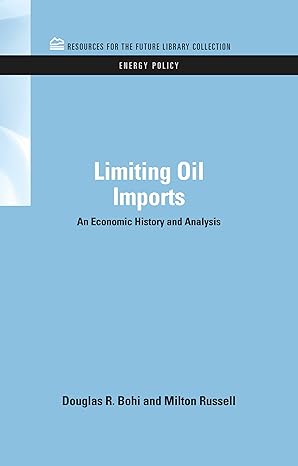 limiting oil imports an economic history and analysis 1st edition douglas r bohi ,milton russell 1617260215,
