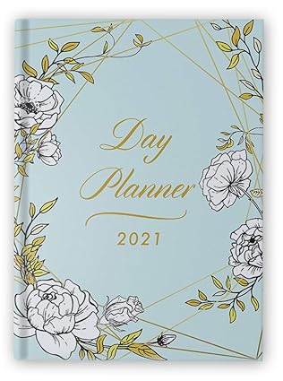 day planner 2021 large 8 5 x 11 1 page per day planner floral hardcover january december 2021 dated planner