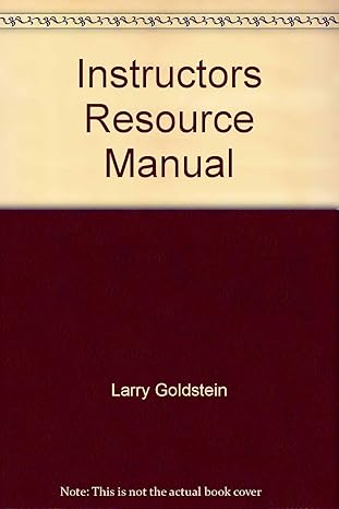 instructors resource manual calculas and its applications brief calculus and its applications 1st edition