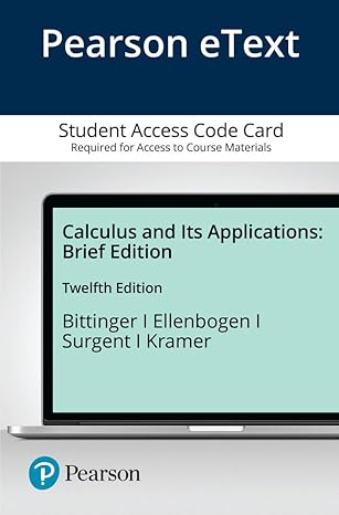 calculus and its applications brief version 1st edition marvin bittinger ,david ellenbogen ,scott surgent