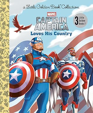 captain america loves his country 1st edition golden books 073644713x, 978-0736447133