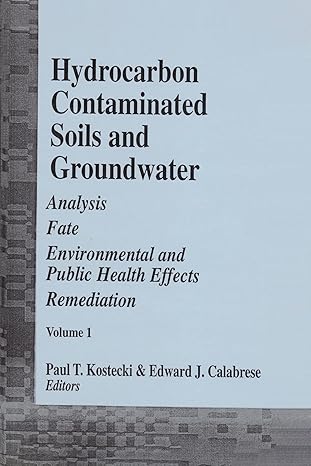 hydrocarbon contaminated soils and groundwater analysis fate environmental and public health effects and