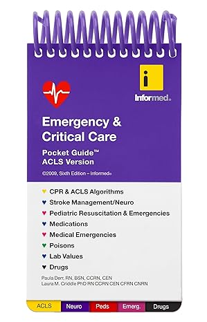 emergency and critical care acls version 1st edition paula derr ,ph d criddle, laura m 1890495247,