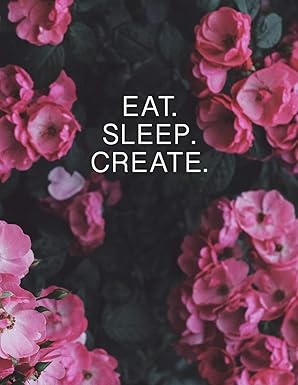eat sleep create entrepreneur notebook lean canvas business ideas journal womens floral business idea book