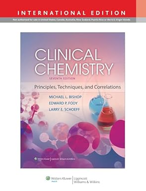 clinical chemistry 7e international 1st edition michael l bishop 1451189192, 978-1451189193