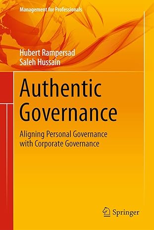 authentic governance aligning personal governance with corporate governance 1st edition hubert rampersad ph d