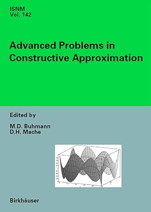 advanced problems in constructive approximation 3rd international dortmund meeting on approximation theory