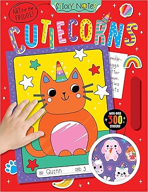 sticky notes cutiecorns coloring book 1st edition sophie collingwood ,danielle mudd 1805440217, 978-1805440215