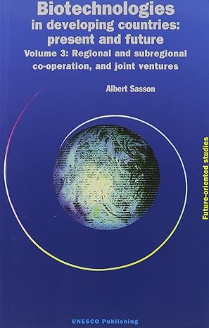biotechnologies in developing countries present and future regional and subregional co operation and joint