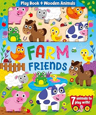 farm friends wooden animals activity book fun on the farm with animals 7 animals to play and learn with ages