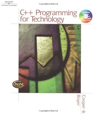c++ programming for technology 1st edition cooper ,golda boyer 0766814076, 978-0766814073