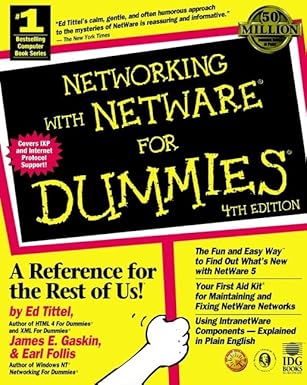 networking with netware for dummies 1st edition ed tittel ,earl follis ,james e gaskin 0764502816,