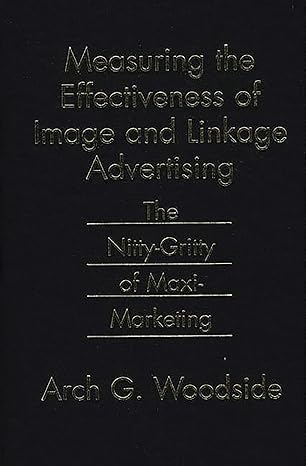 measuring the effectiveness of image and linkage advertising the nitty gritty of maxi marketing 1st edition