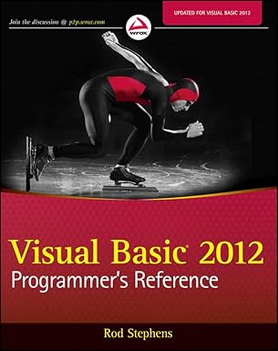 visual basic 2012 programmers reference 1st edition rod stephens 1118314077, 978-1118314074