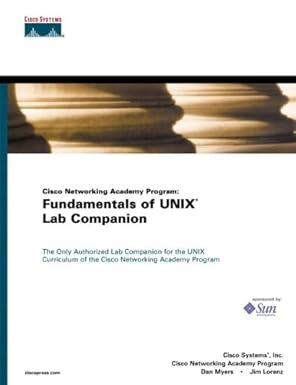cisco networking academy program fundamentals of unix lab companion 1st edition cisco systems inc ,dan myers