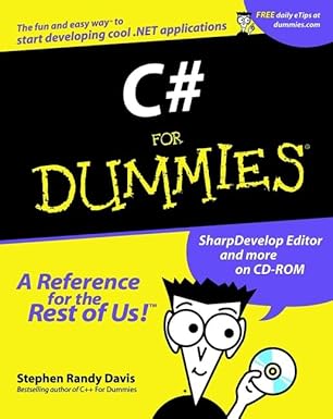 c# for dummies 1st edition stephen r davis 0764508148, 978-0764508141