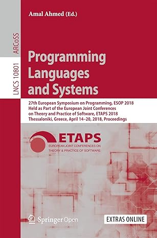 programming languages and systems 27th european symposium on programming esop 2018 held as part of the