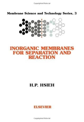 inorganic membranes for separation and reaction 1st edition h p hsieh 0444816771, 978-0444816771