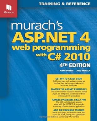 murachs asp net 4 web programming with c# 2010 1st edition anne boehm ,joel murach 1890774618, 978-1890774615
