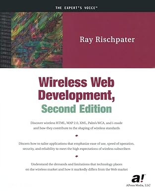 wireless web development 1st edition ray rischpater 1590590287, 978-1590590287
