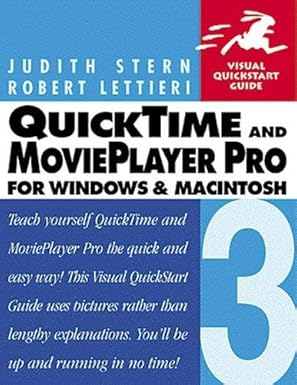 quicktime 3 and movieplayer pro 1st edition judith l stern ,robert lettieri 0201353490, 978-0201353495