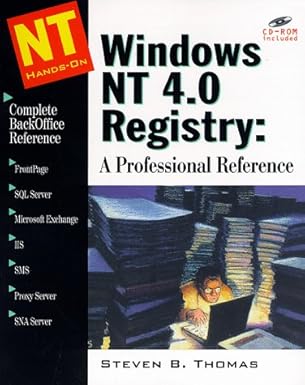windows nt 4 0 registry a professional reference 1st edition steven b thomas 0079136559, 978-0079136558