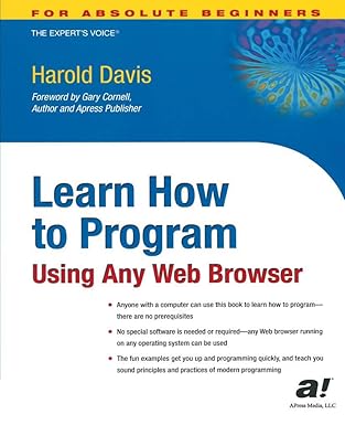 learn how to program using any web browser using any web browser 1st edition harold davis 1590591135,